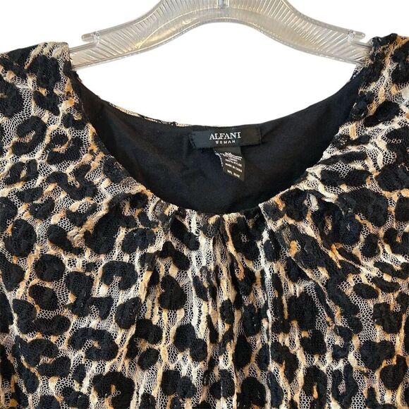 Alfani Women's 2X Leopard Print Sleeveless Tank Top Multicolor Casual - Picture 4 of 8